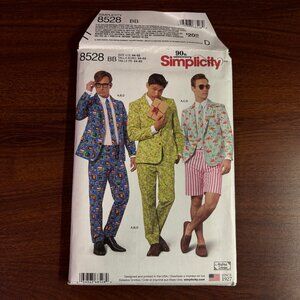Simplicity Pattern 8528BB for Men's Costume Suit